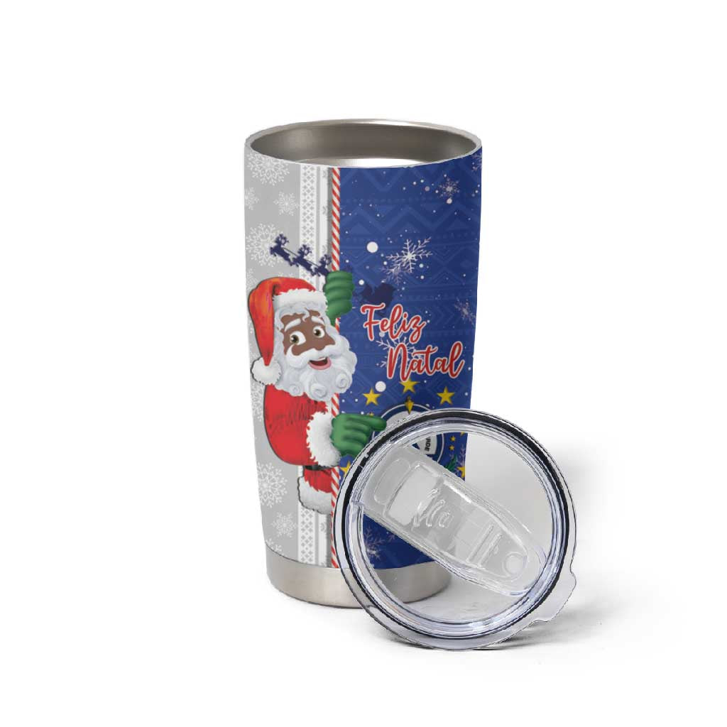 Afro Christmas in Cape Verde Tumbler Cup Black Santa Felix Natal LT15