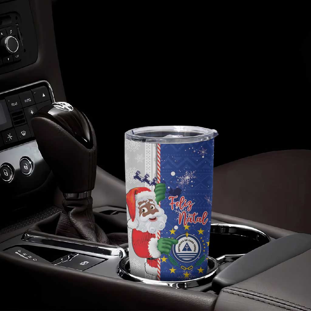 Afro Christmas in Cape Verde Tumbler Cup Black Santa Felix Natal LT15