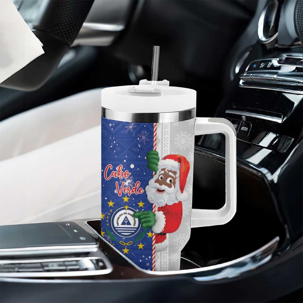 Afro Christmas in Cape Verde Tumbler With Handle Black Santa Felix Natal LT15
