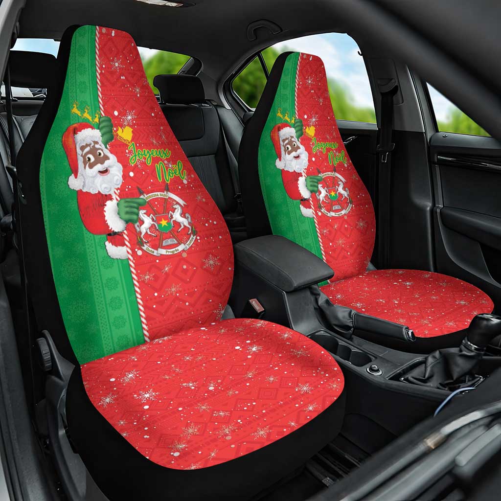 Burkina Faso Christmas Car Seat Cover Black Santa Joyeux Noel LT15