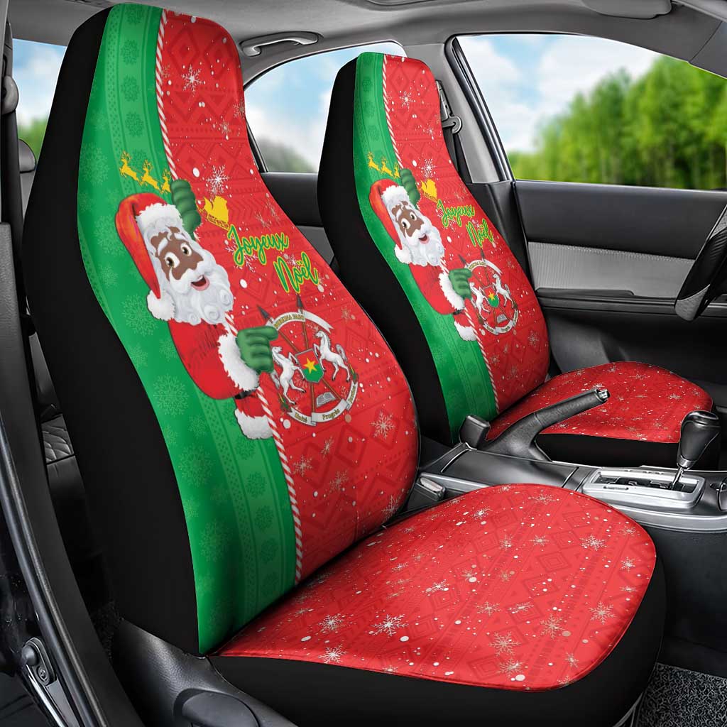 Burkina Faso Christmas Car Seat Cover Black Santa Joyeux Noel LT15