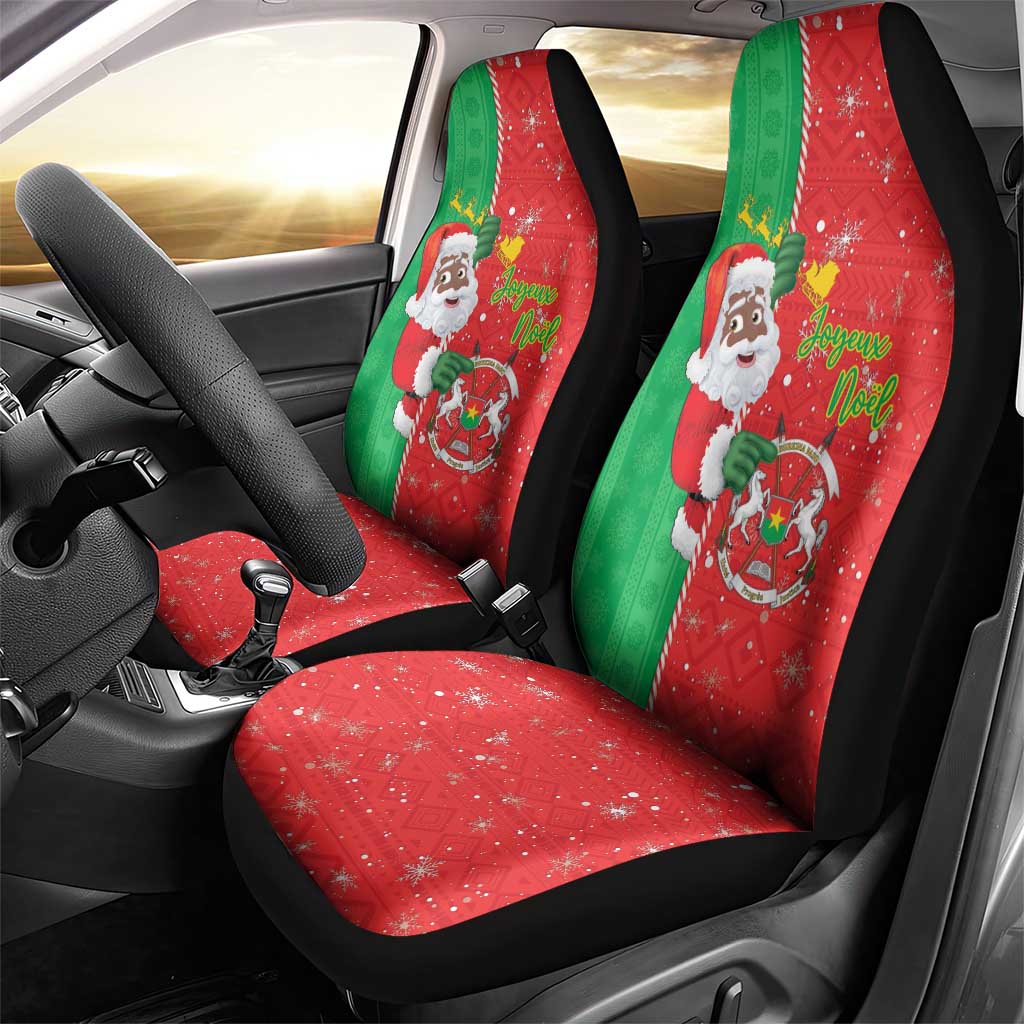 Burkina Faso Christmas Car Seat Cover Black Santa Joyeux Noel LT15