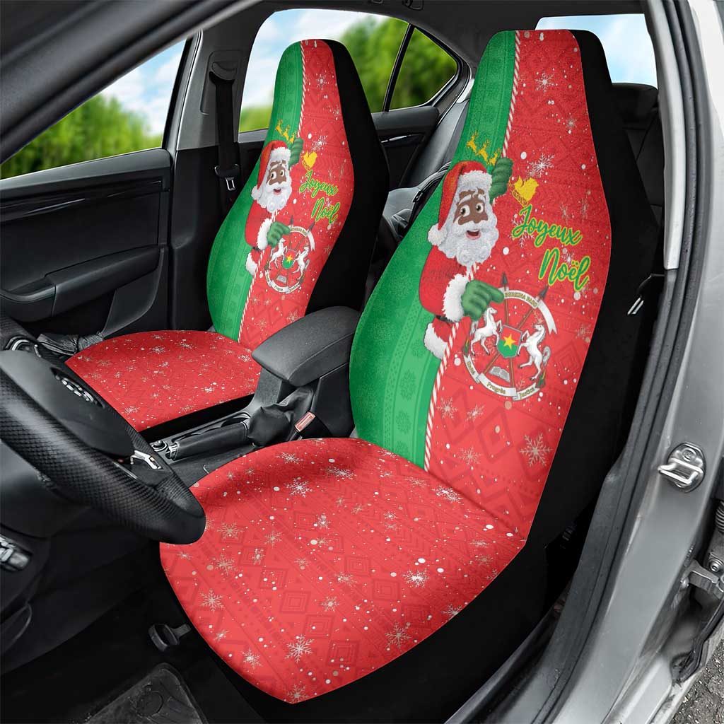Burkina Faso Christmas Car Seat Cover Black Santa Joyeux Noel LT15