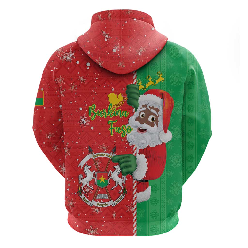 Burkina Faso Christmas Hoodie Black Santa Joyeux Noel LT15