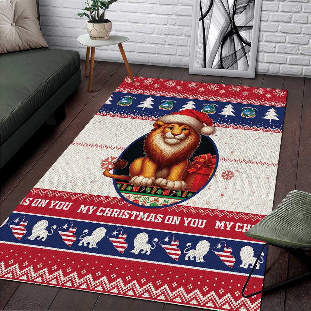 Liberia Christmas Area Rug African Lion Santa LT15