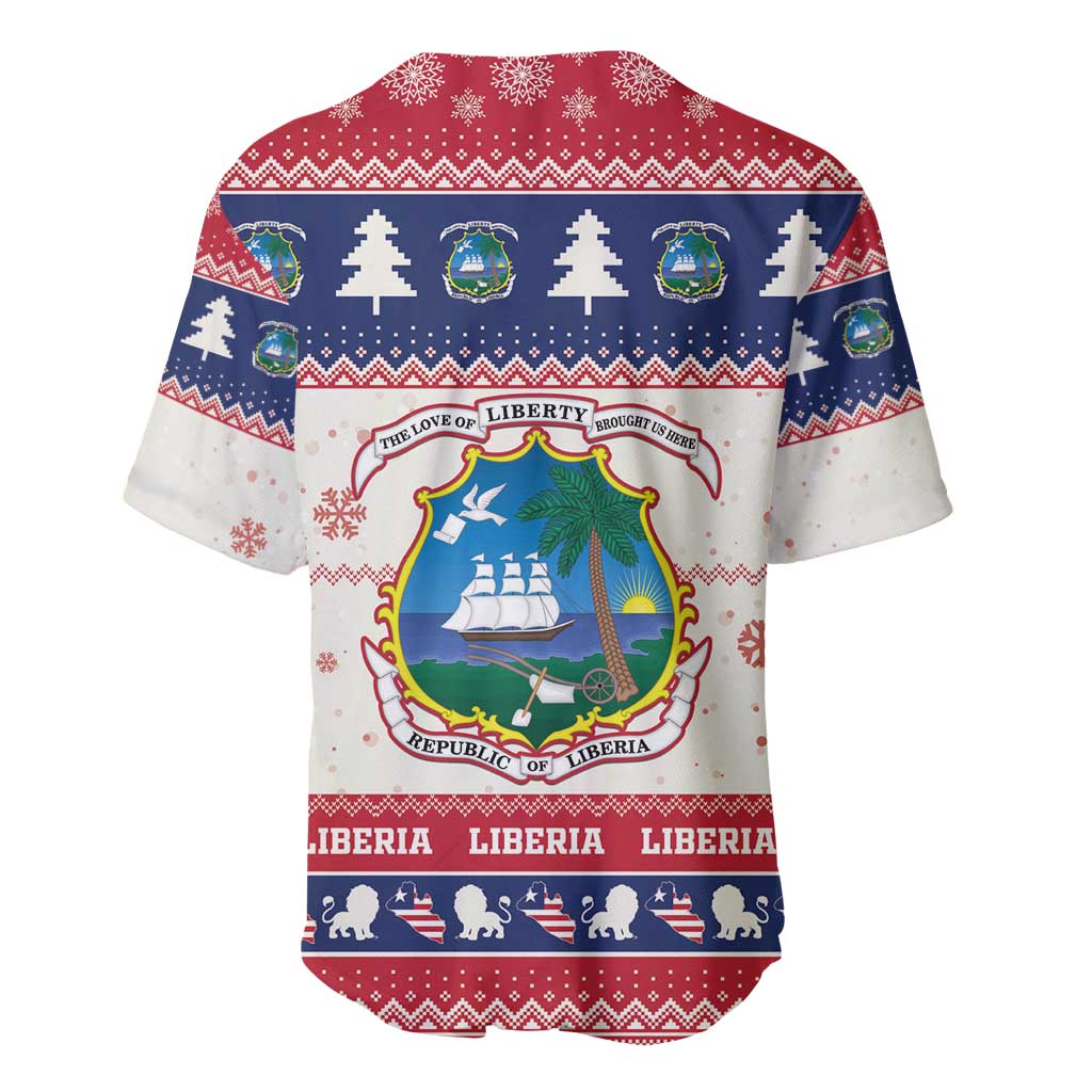 Liberia Christmas Baseball Jersey African Lion Santa LT15