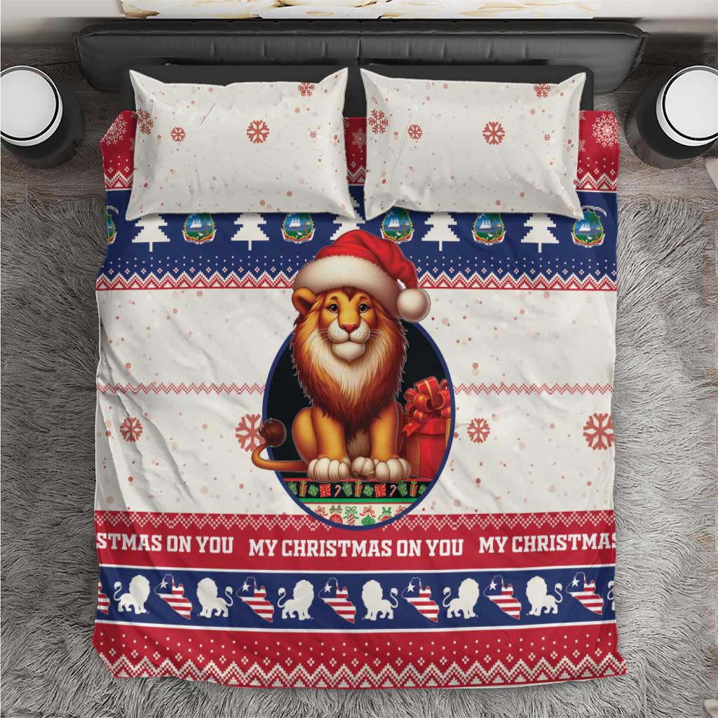 Liberia Christmas Bedding Set African Lion Santa LT15