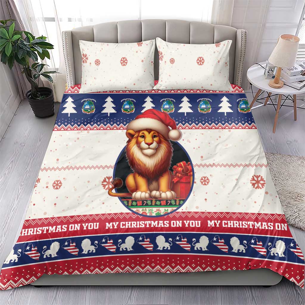Liberia Christmas Bedding Set African Lion Santa LT15