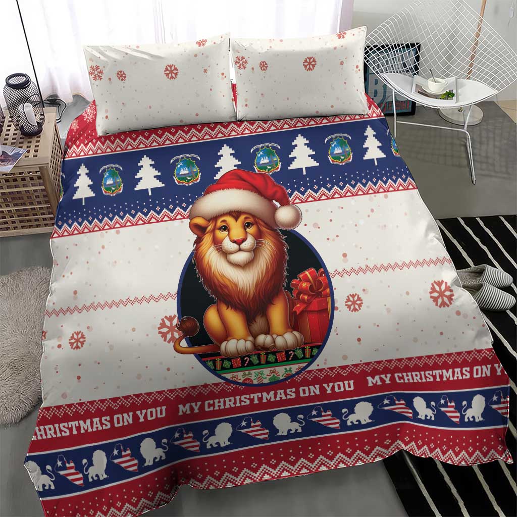 Liberia Christmas Bedding Set African Lion Santa LT15