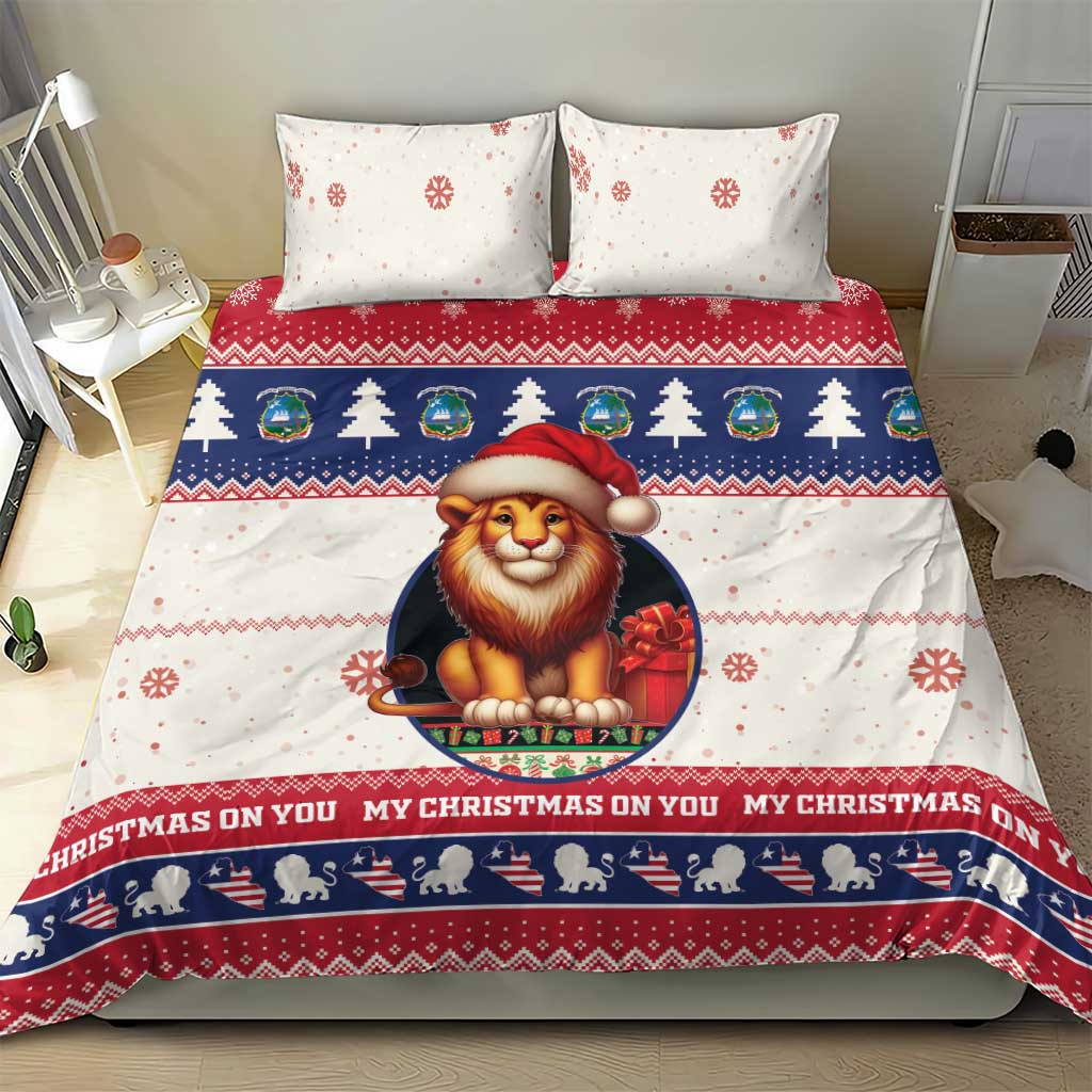 Liberia Christmas Bedding Set African Lion Santa LT15