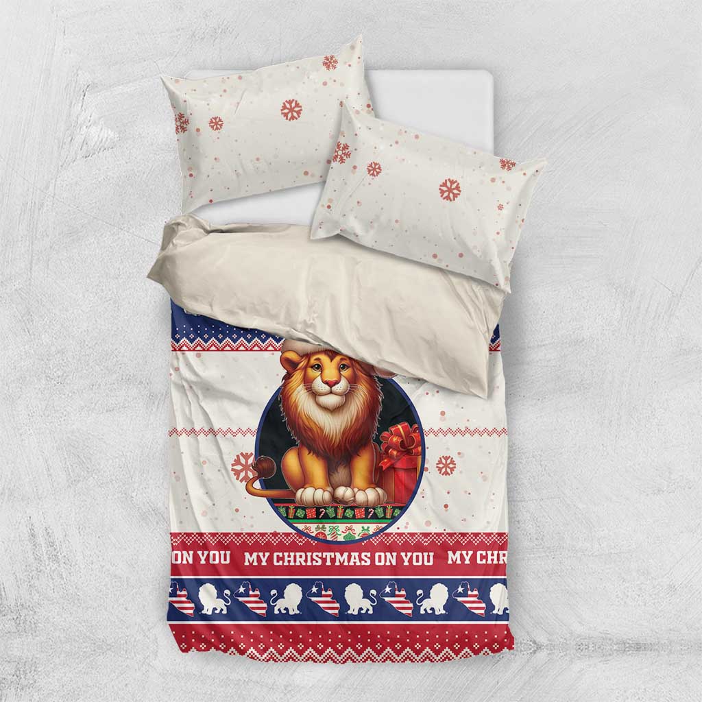 Liberia Christmas Bedding Set African Lion Santa LT15