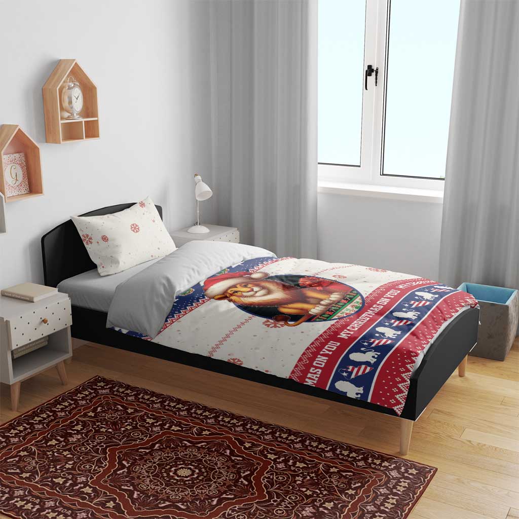 Liberia Christmas Bedding Set African Lion Santa LT15