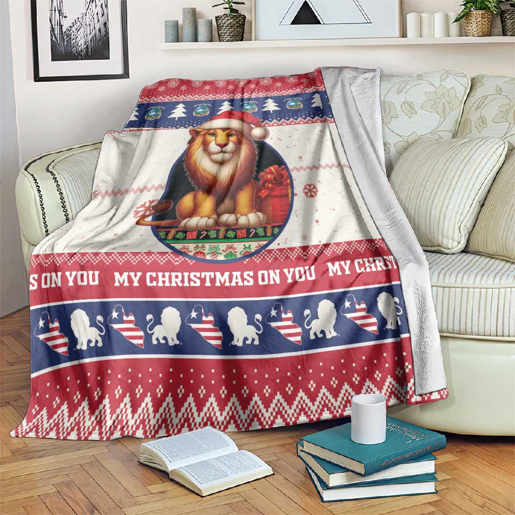 Liberia Christmas Blanket African Lion Santa LT15