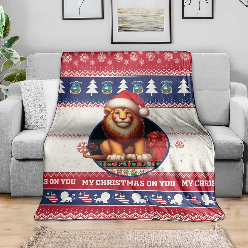 Liberia Christmas Blanket African Lion Santa LT15