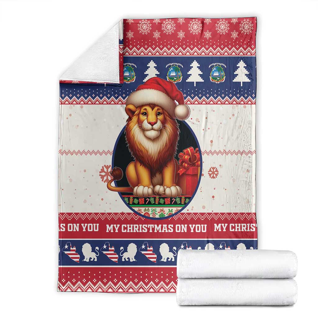 Liberia Christmas Blanket African Lion Santa LT15