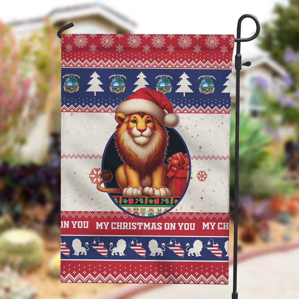 Liberia Christmas Garden Flag African Lion Santa LT15