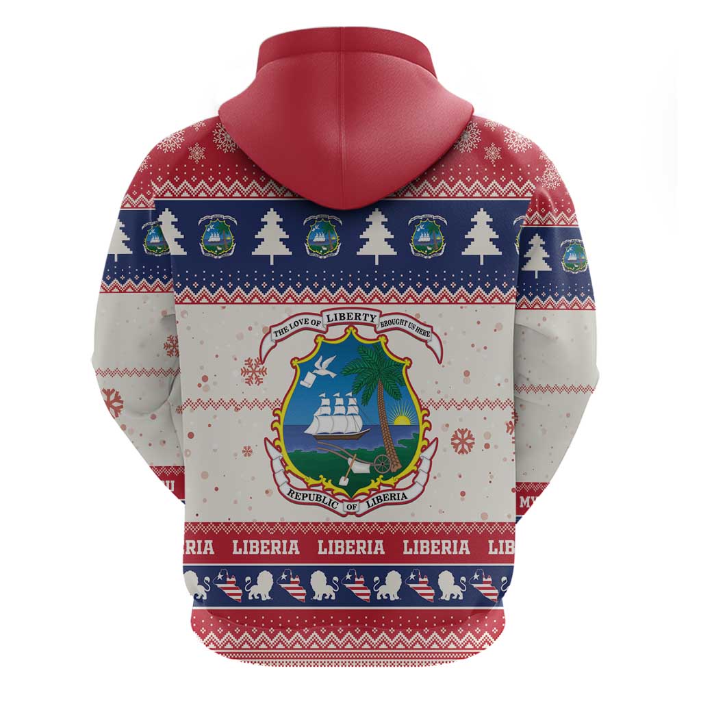 Liberia Christmas Hoodie My Christmas On You - Lion Santa LT15