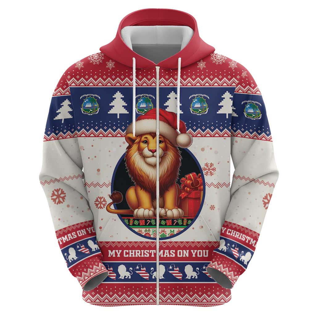 Liberia Christmas Hoodie My Christmas On You - Lion Santa LT15