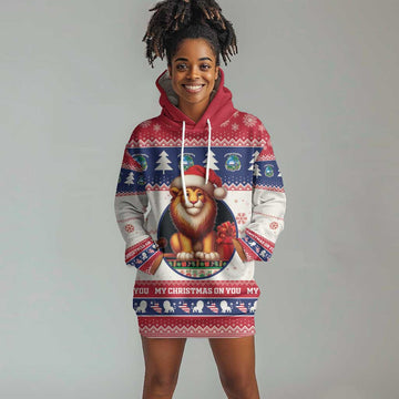 Liberia Christmas Hoodie Dress African Lion Santa LT15