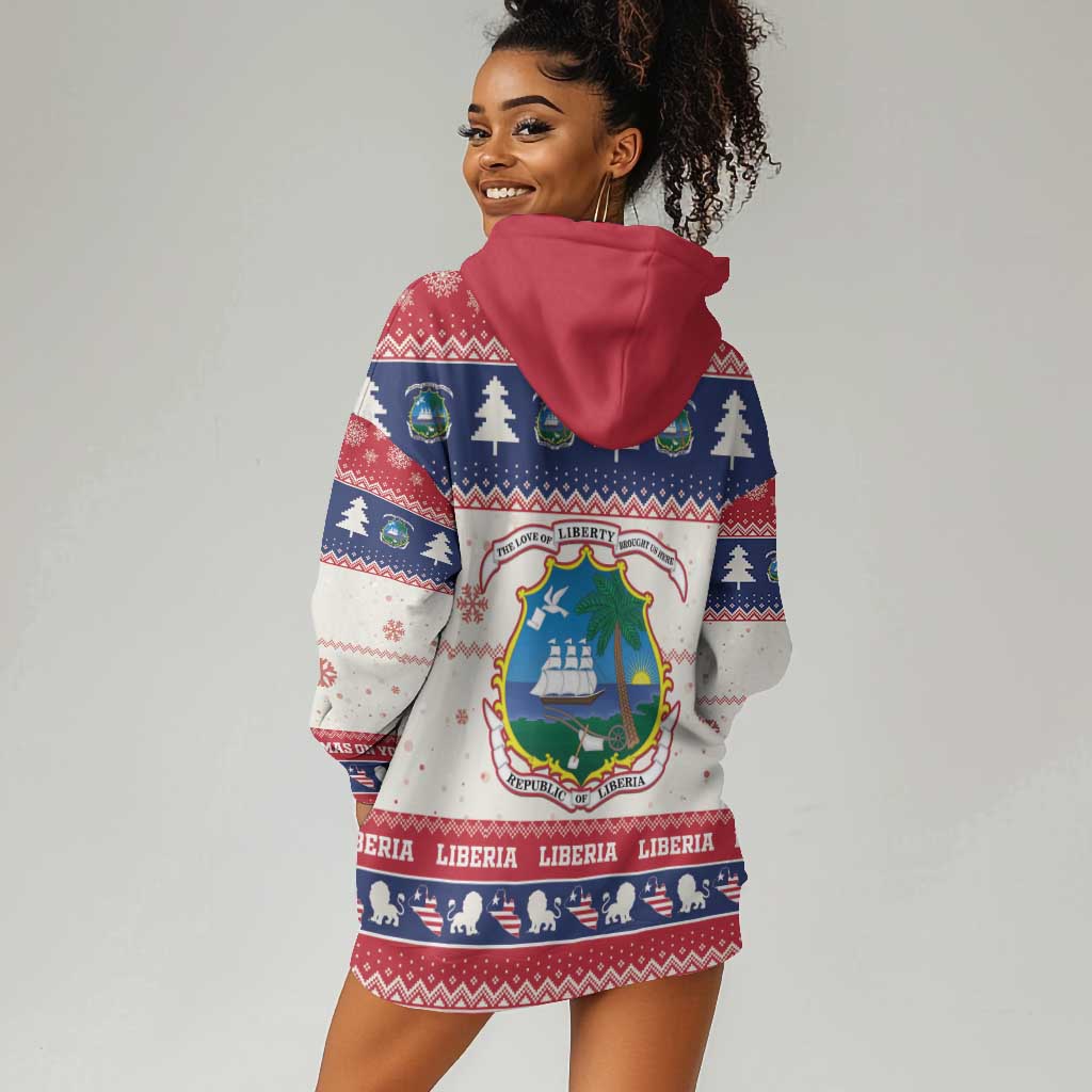 Liberia Christmas Hoodie Dress African Lion Santa LT15