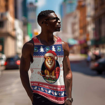 Liberia Christmas Men Tank Top African Lion Santa LT15
