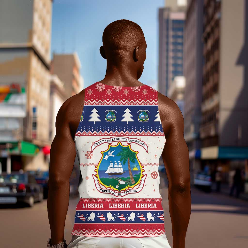 Liberia Christmas Men Tank Top African Lion Santa LT15