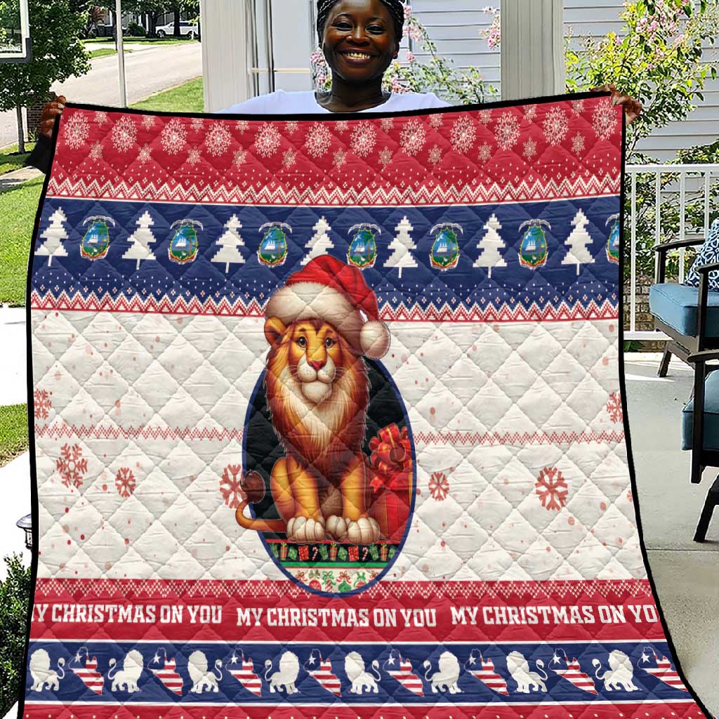 Liberia Christmas Quilt African Lion Santa LT15