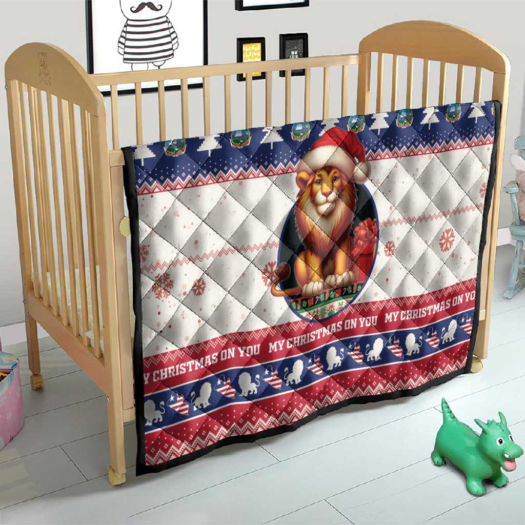 Liberia Christmas Quilt African Lion Santa LT15