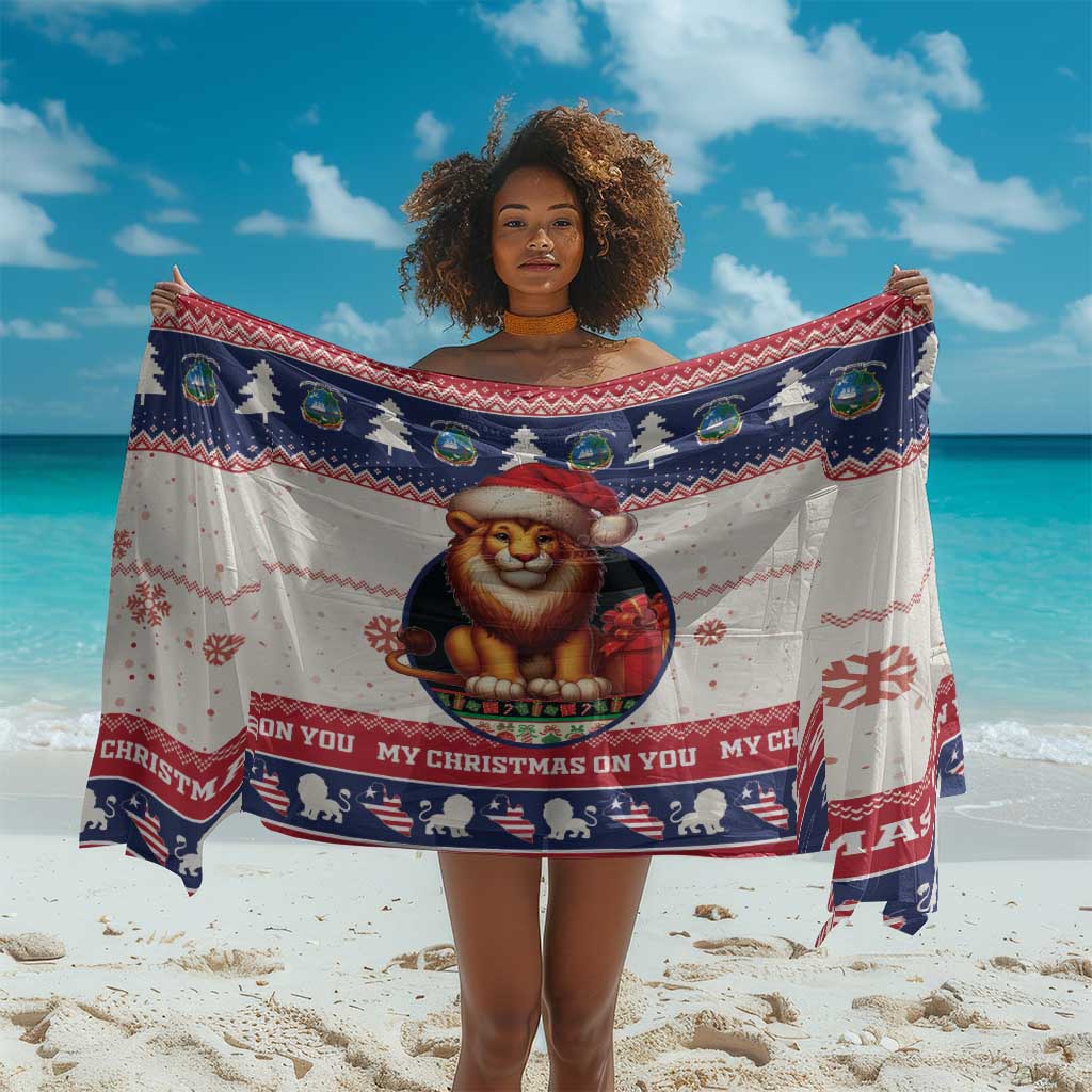 Liberia Christmas Sarong African Lion Santa LT15