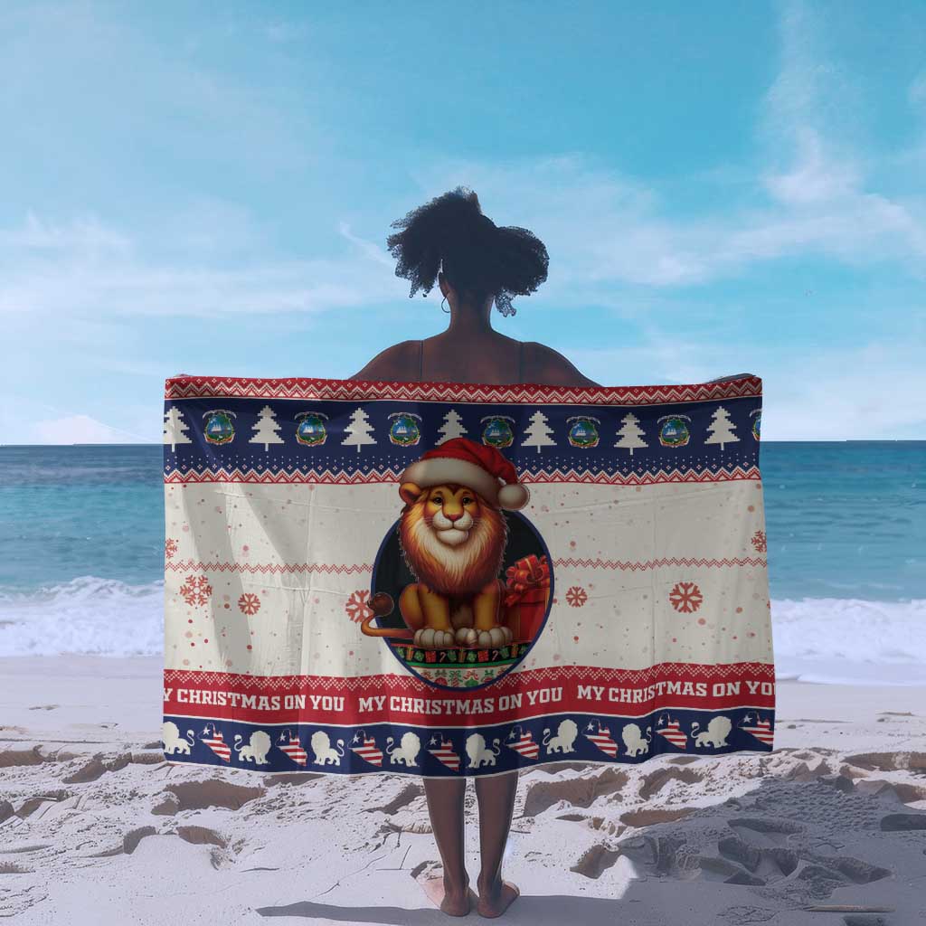 Liberia Christmas Sarong African Lion Santa LT15