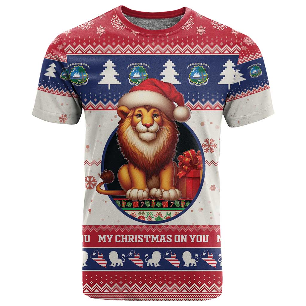Liberia Christmas T shirt African Lion Santa LT15