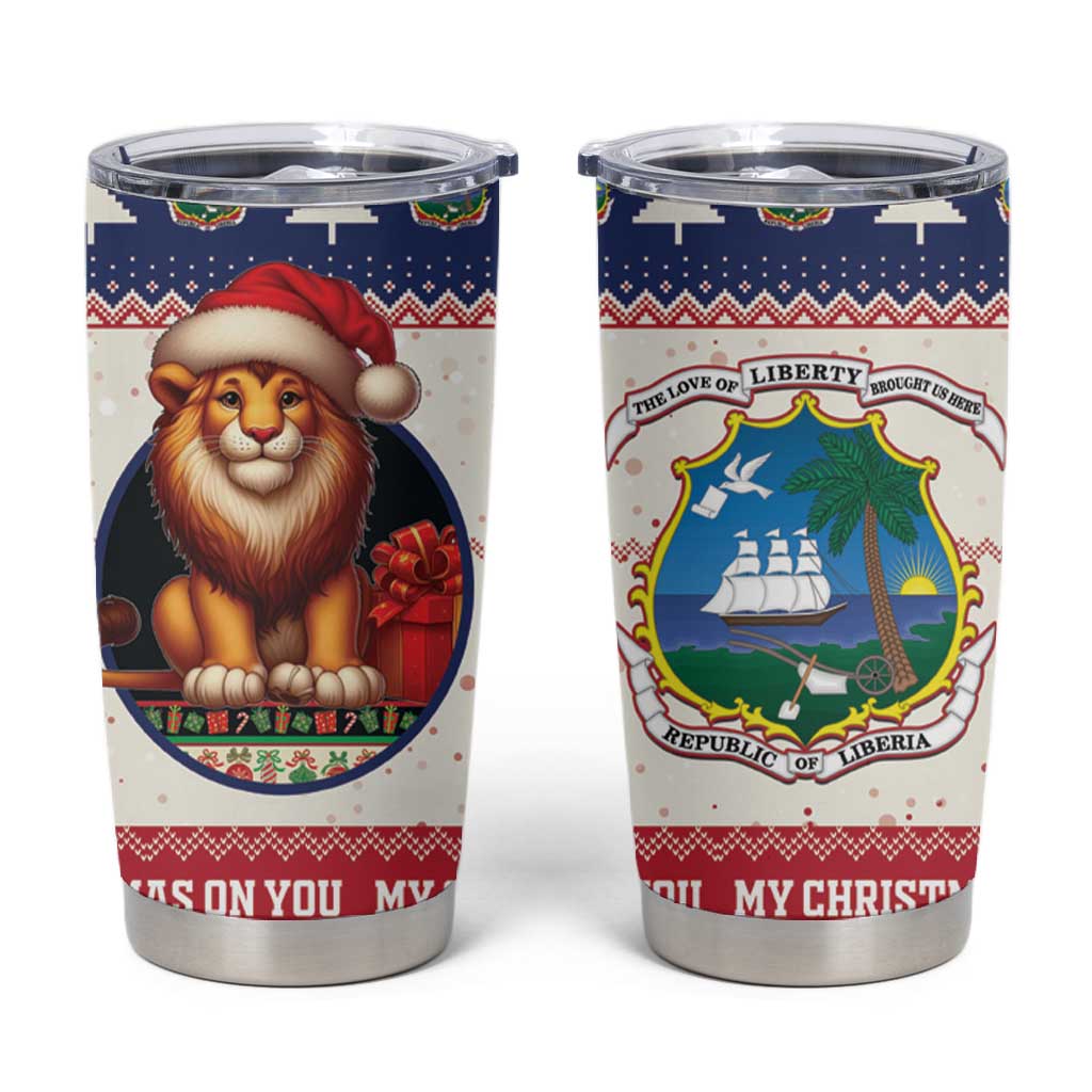 Liberia Christmas Tumbler Cup African Lion Santa LT15