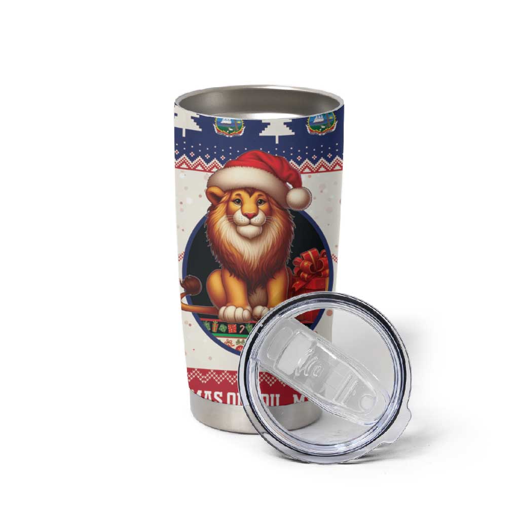 Liberia Christmas Tumbler Cup African Lion Santa LT15