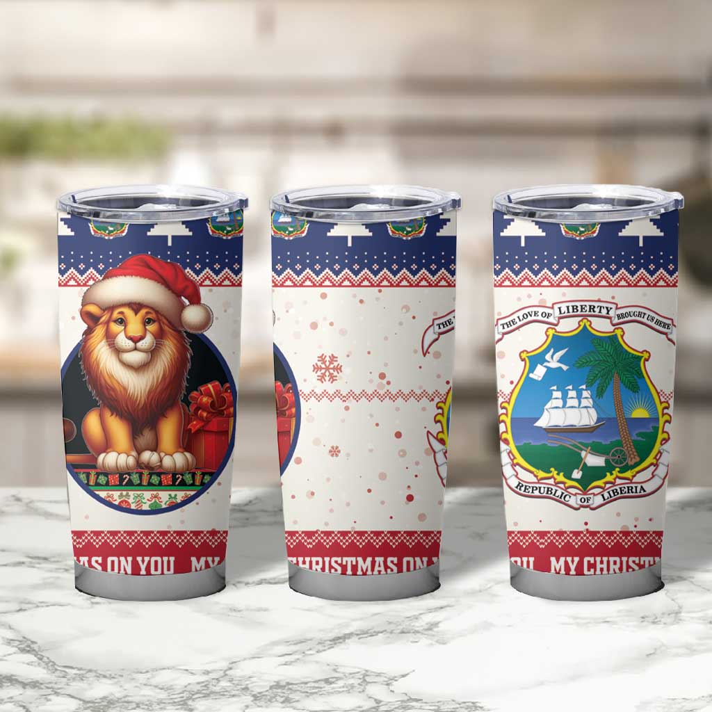 Liberia Christmas Tumbler Cup African Lion Santa LT15