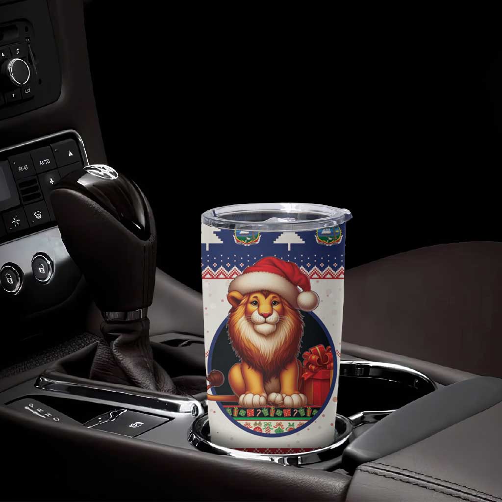 Liberia Christmas Tumbler Cup African Lion Santa LT15