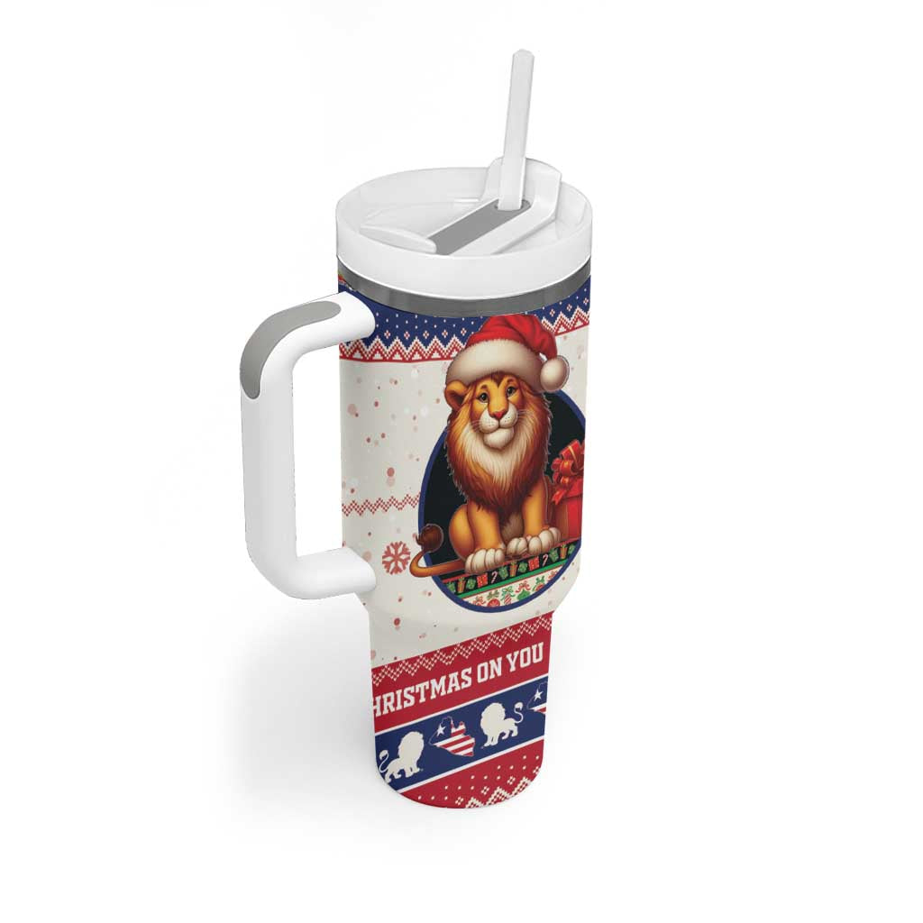 Liberia Christmas Tumbler With Handle African Lion Santa LT15