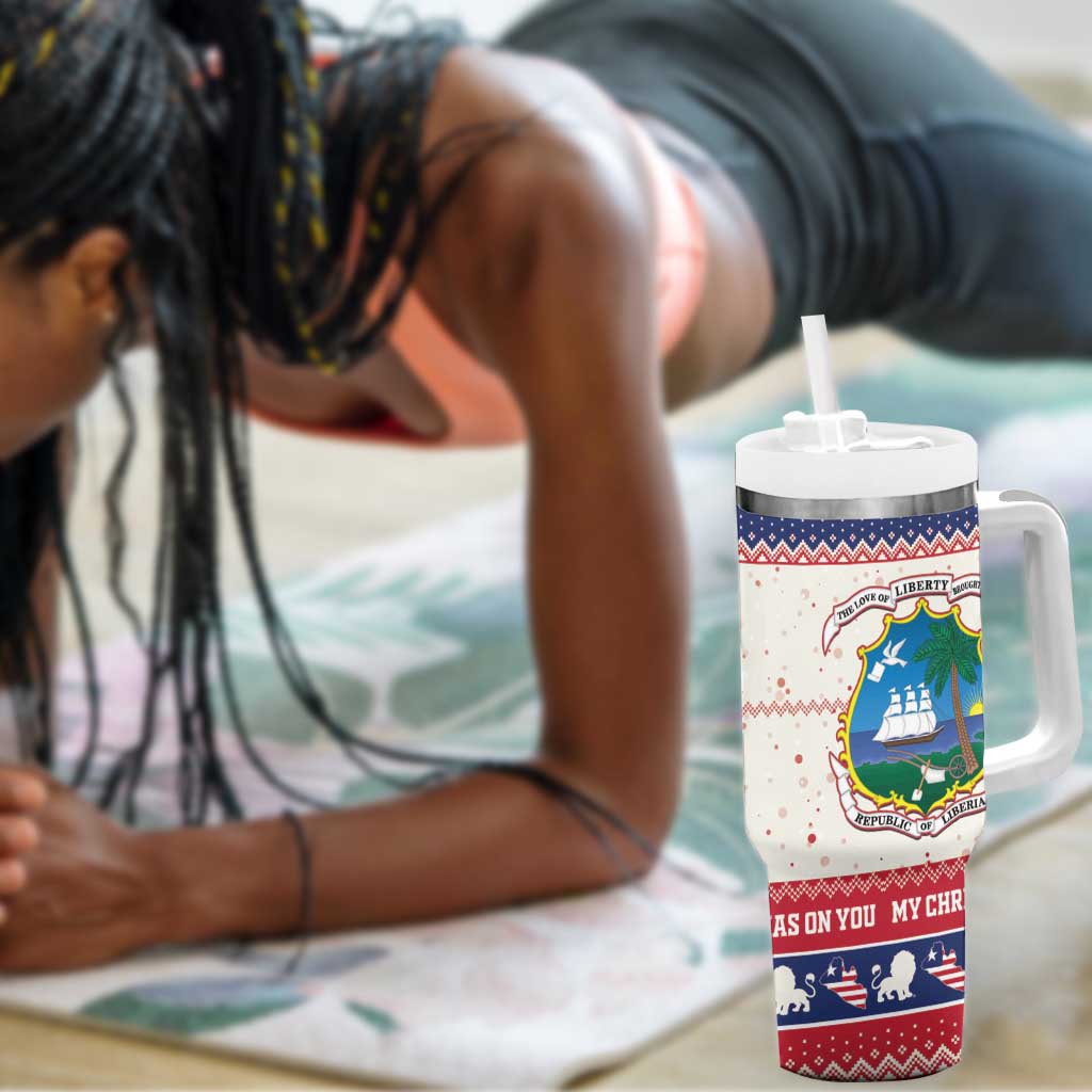 Liberia Christmas Tumbler With Handle African Lion Santa LT15