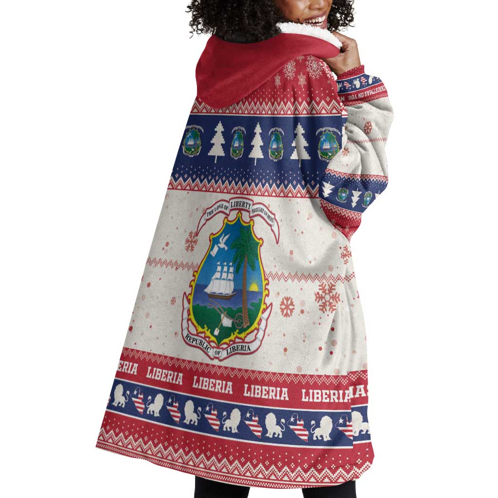 Liberia Christmas Wearable Blanket Hoodie African Lion Santa LT15