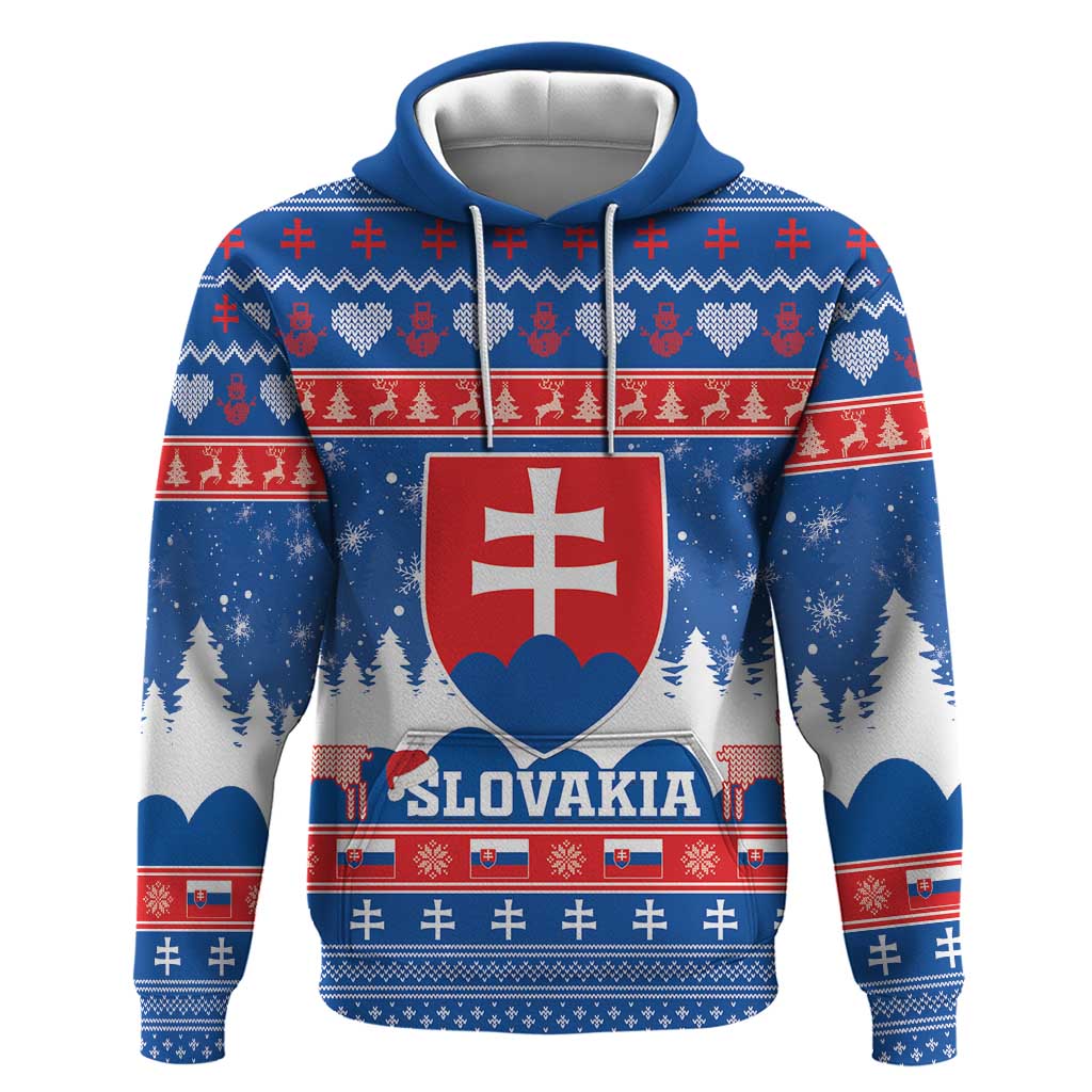 Slovakia Christmas Hoodie Vesele Vianoce - Coat Of Arms LT15