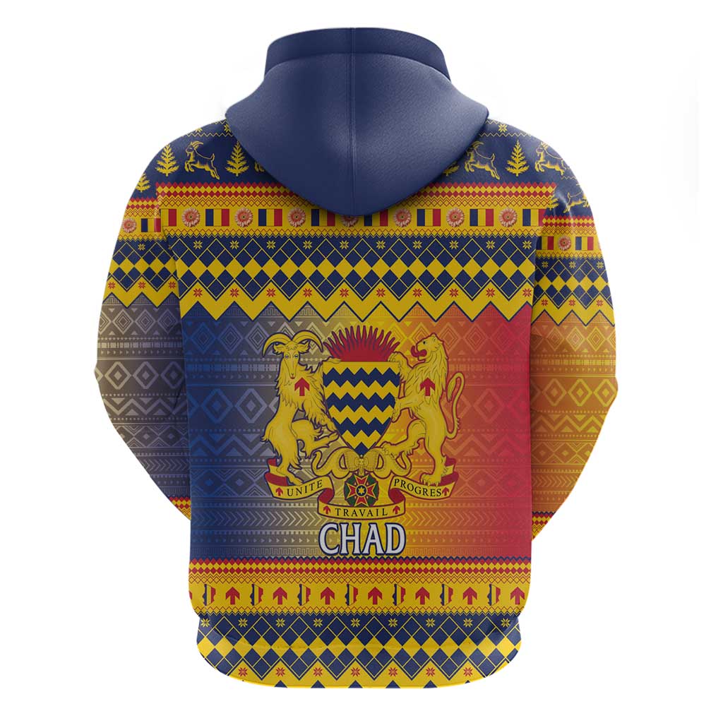 Chad Christmas Hoodie Coat Of Arms Merry Christmas LT15