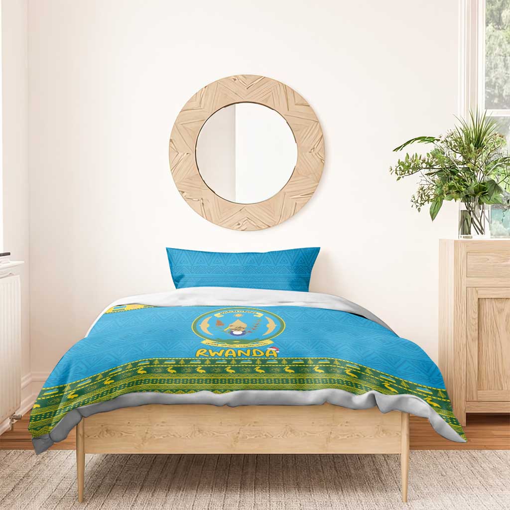 Afro Rwanda Christmas Bedding Set Noheli Nziza Coat Of Arms - African Pattern LT15