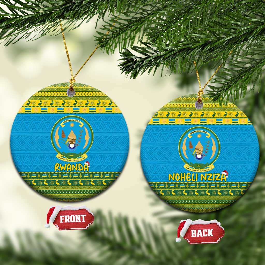 Rwanda Christmas Ceramic Ornament Coat Of Arms Noheli Nziza LT15