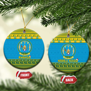 Rwanda Christmas Ceramic Ornament Coat Of Arms Noheli Nziza LT15