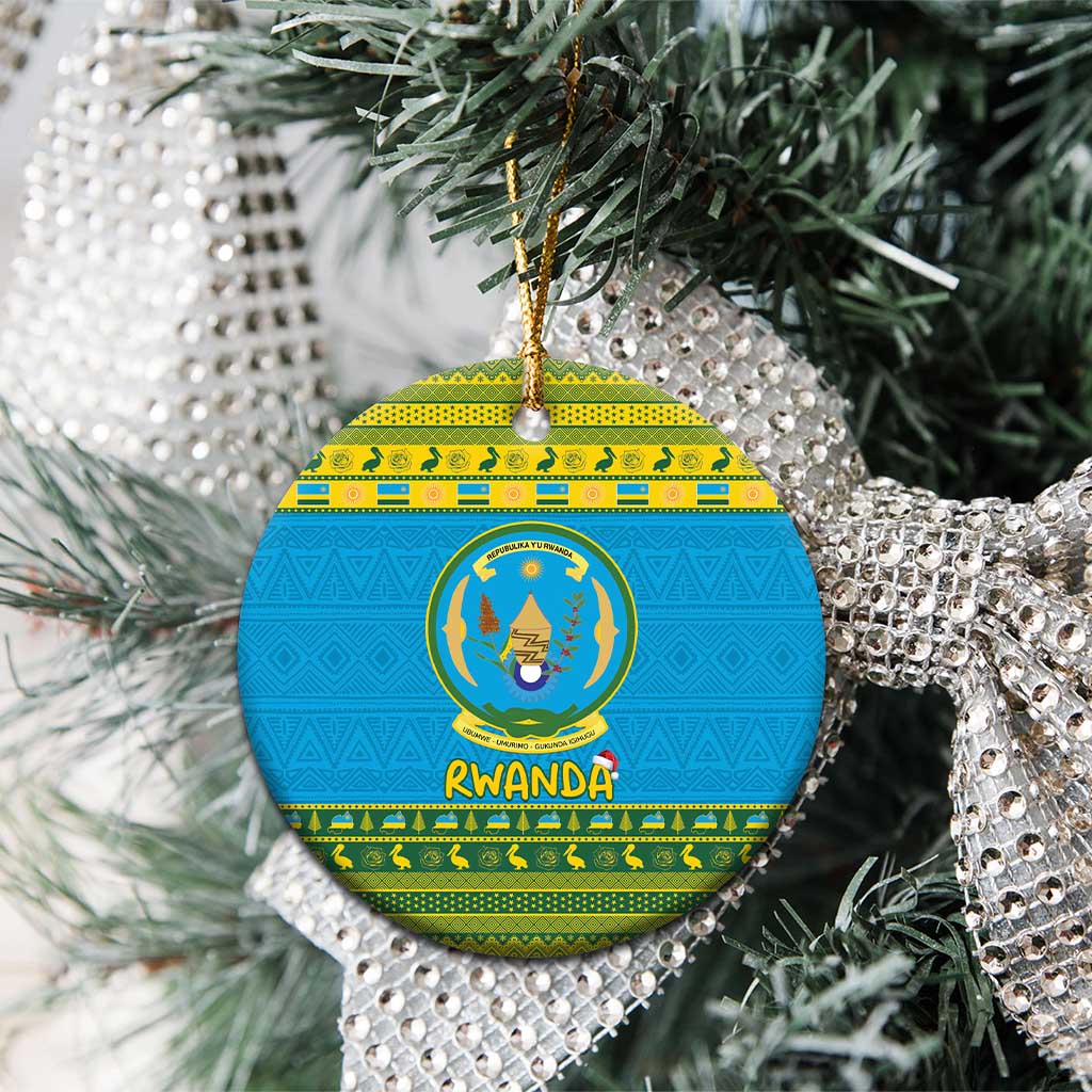 Rwanda Christmas Ceramic Ornament Coat Of Arms Noheli Nziza LT15