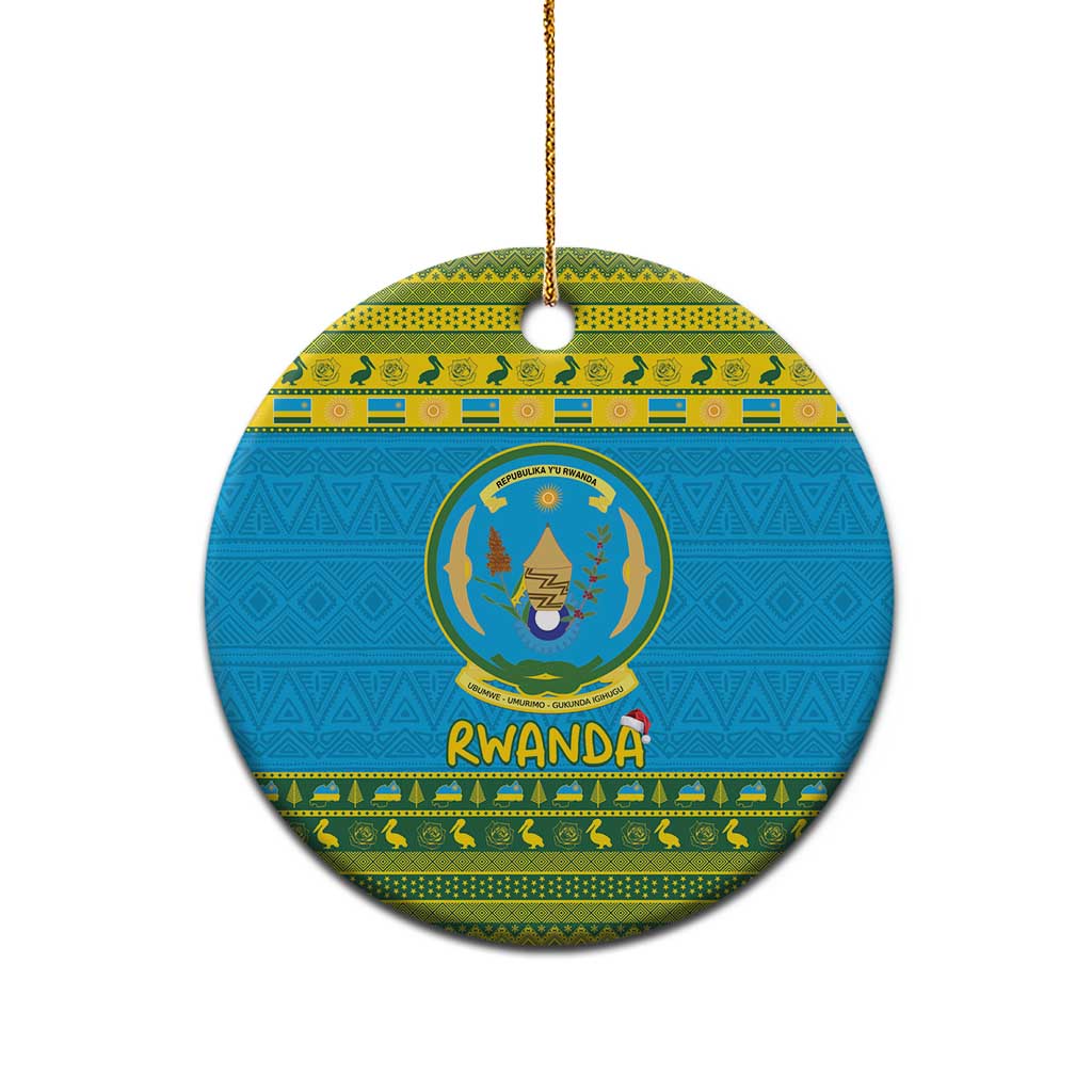 Rwanda Christmas Ceramic Ornament Coat Of Arms Noheli Nziza LT15