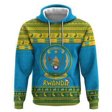 Rwanda Christmas Hoodie Coat Of Arms Noheli Nziza LT15