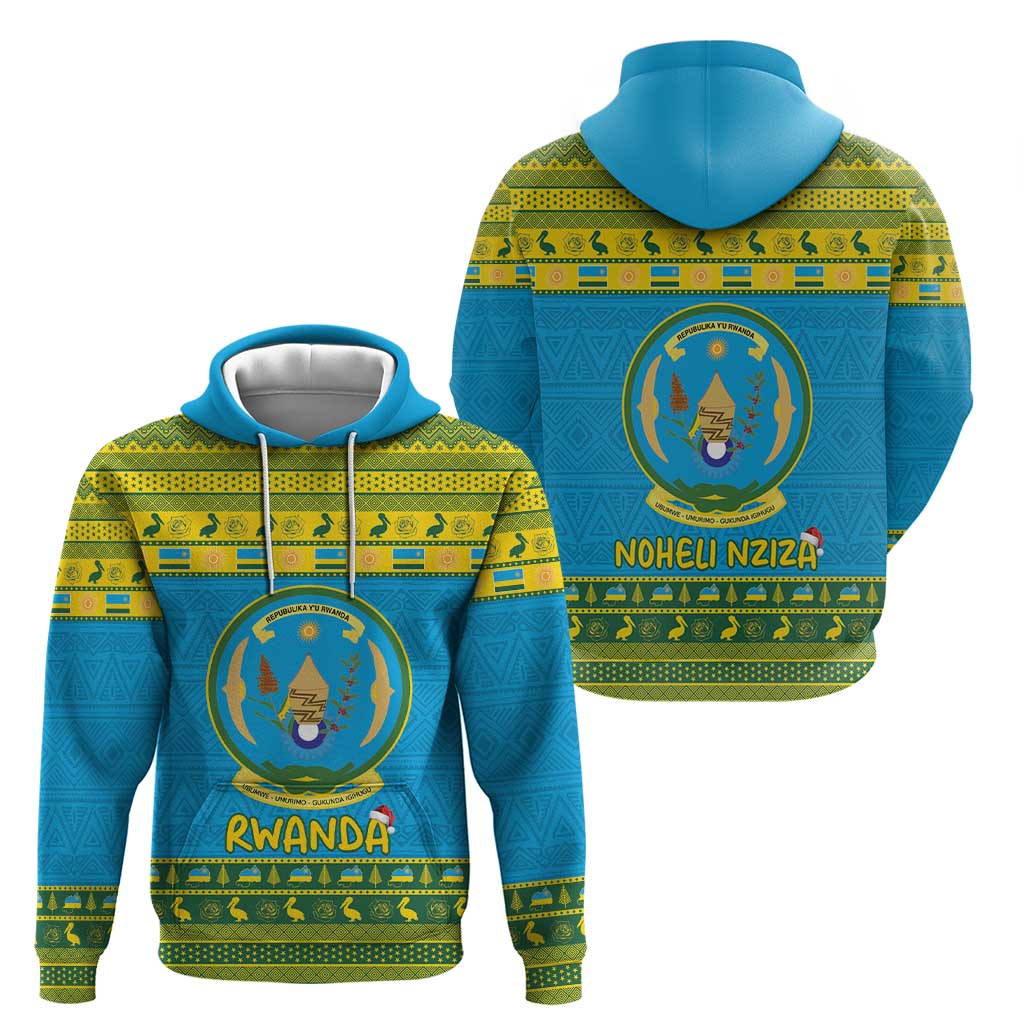 Rwanda Christmas Hoodie Coat Of Arms Noheli Nziza LT15