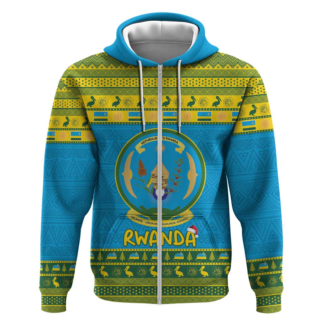 Rwanda Christmas Hoodie Coat Of Arms Noheli Nziza LT15