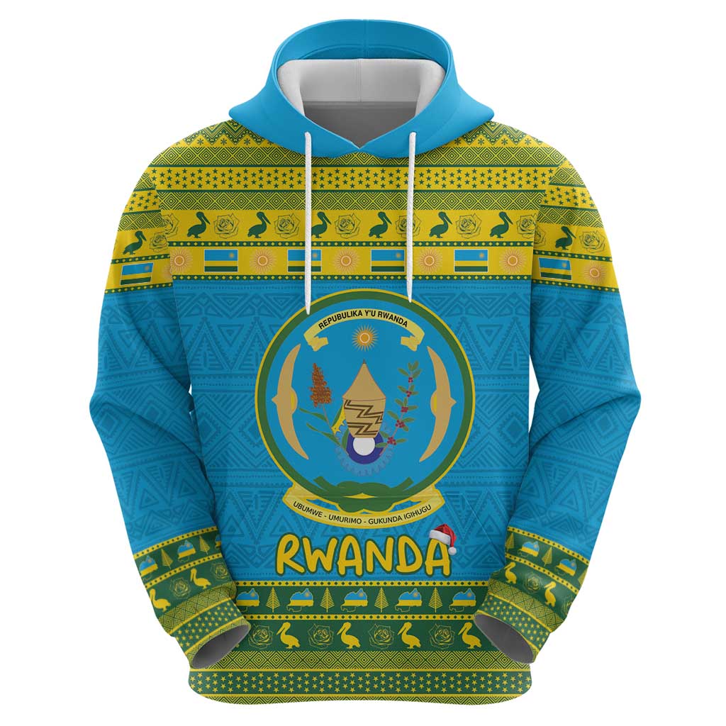 Rwanda Christmas Hoodie Coat Of Arms Noheli Nziza LT15