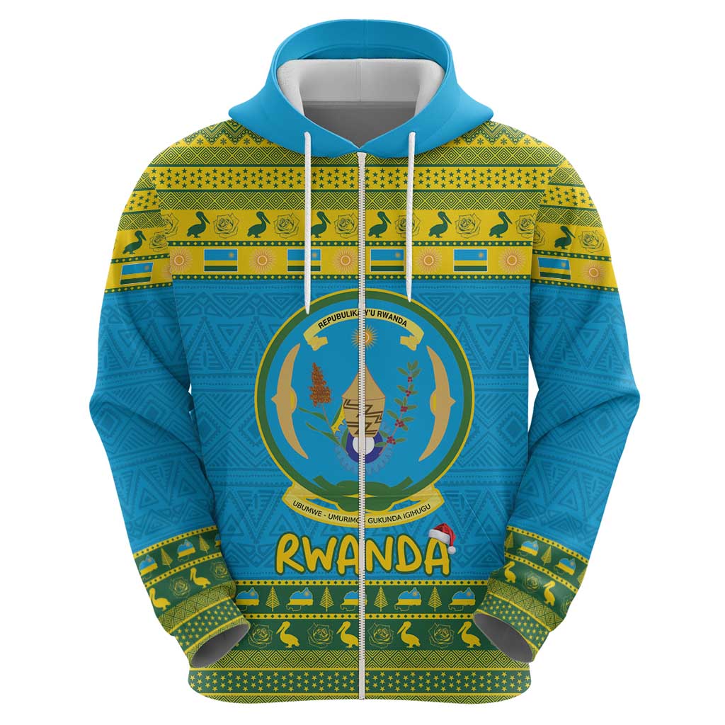 Rwanda Christmas Hoodie Coat Of Arms Noheli Nziza LT15
